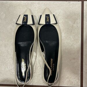 Saint Laurent Anais Bow Slingback Flats